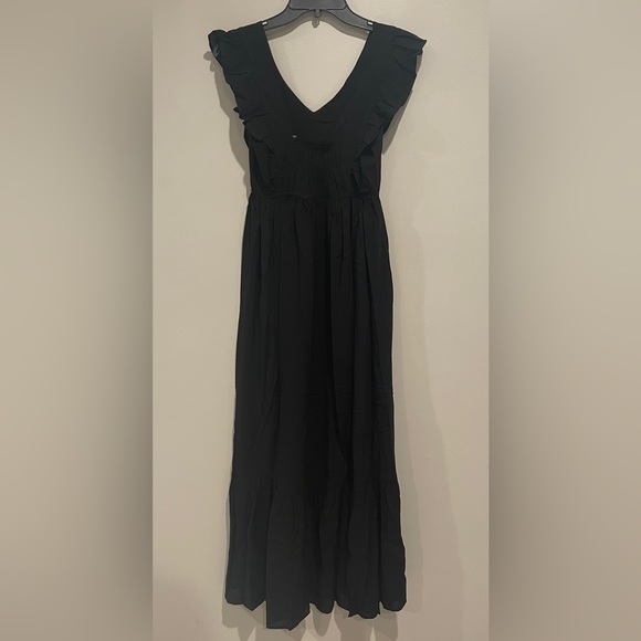 LOVE_ADY Deep V-Neck Flutter Sleeve Dress - Picture 3 of 6